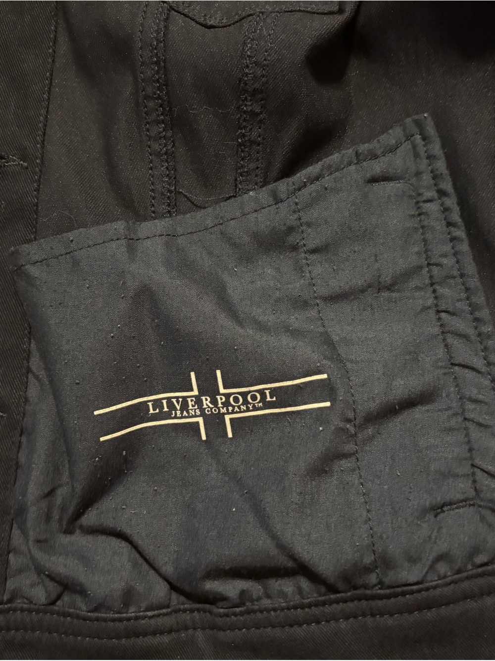Liverpool Black Women's Button-Front Jean Jacket - Picture 14 of 14